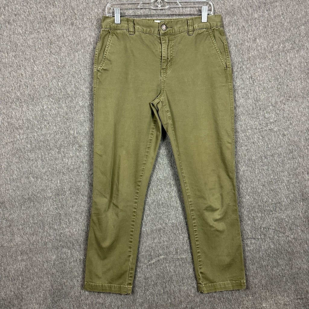 Current/Elliott Olive Green Ankle Pants Womens Size 28 Cotton Comfortable